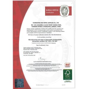 Changzhou Bio Hotel Supplies Co., Ltd. Certifications