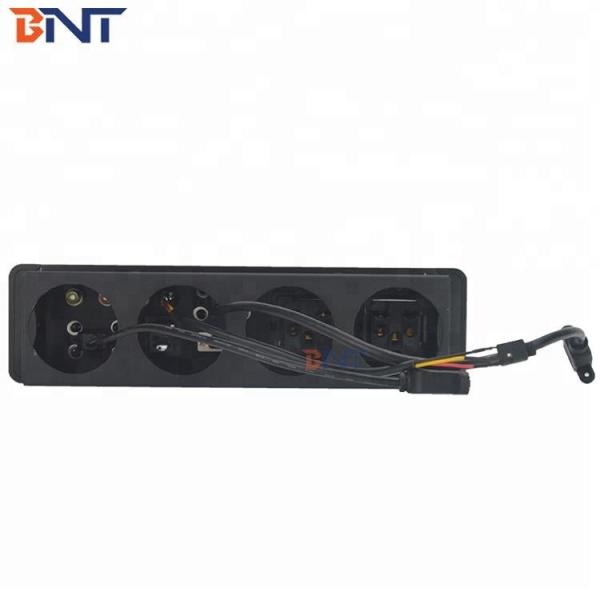 High Quality Wall Mount Aluminum brushed Hotel Media Socket Plate for Office Equipment