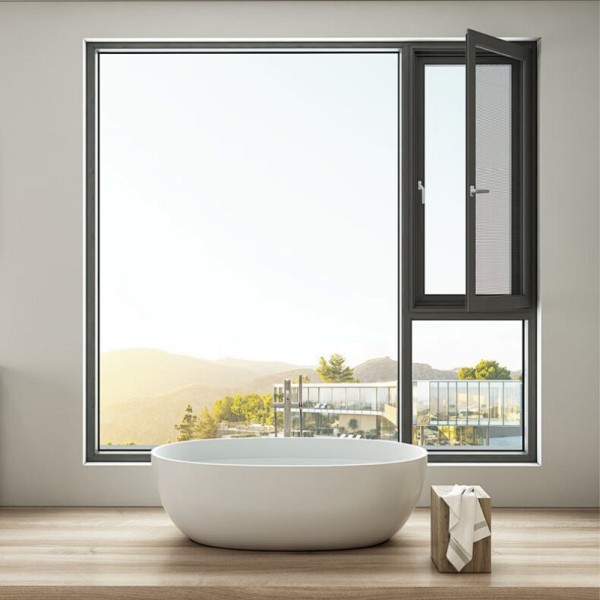 Customized Aluminum Alloy Double-layer Soundproof Casement Windows with Waterproof Features for Living Room and Bathroom