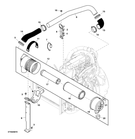 P827653 SU29300 Elementos de filtro de ar para filtro de máquinas JOHN DEERE