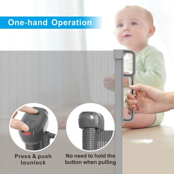 Prodigy Baby Door Stair Gate Pet dog Retractable Safety Gate Portable Safety Gate