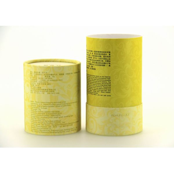 Logo Printed Elegant Cylindrical Kraft Paper Can Packaging for Tea / Fruit Tea / Flower Tea / Ntrition Powder