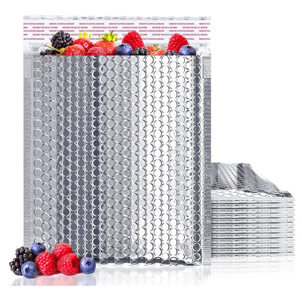 GDCX Custom Poly Metallic Bubble Mailers Holographic Padded Envelopes Shipping Metallic Packaging Courier Delivery Bubble Bags