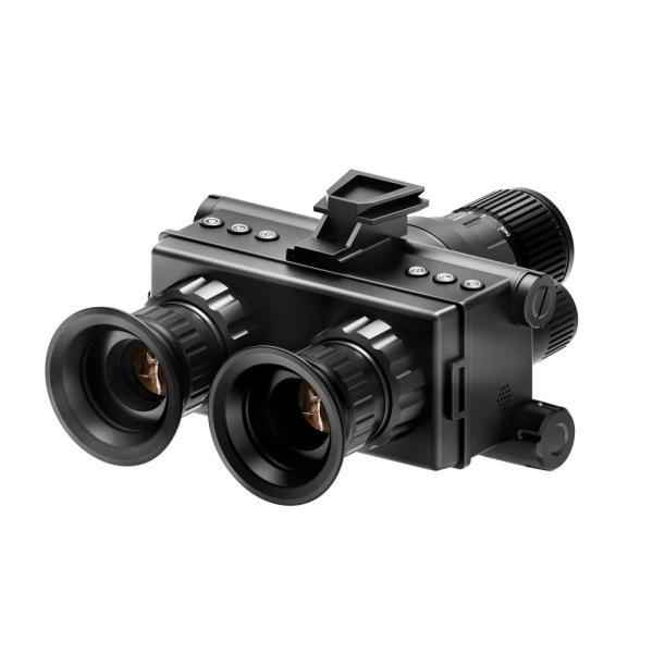 4K Helmet Mounted Night Vision Monocular with 4 Color Modes 1. 43 inch dual circular screens for Adults Hunting