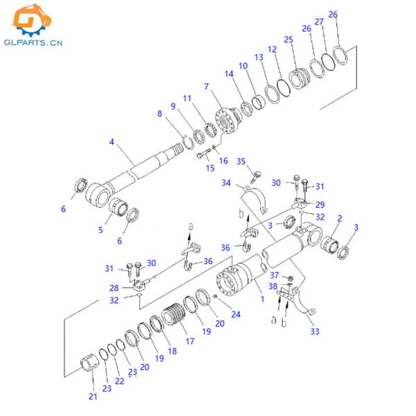 707-13-12260 707-01-XY800 707010A290 70701XY810 Boom Hydraulic Cylinder for PC200-7 PC200 PC200LC-7