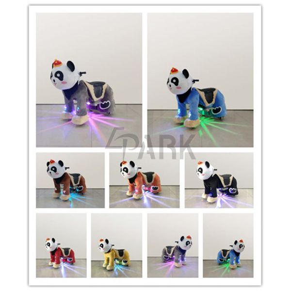 Electric plush coin operated stuffed animal toy ride EPARK kiddie battery motorcycle for sale