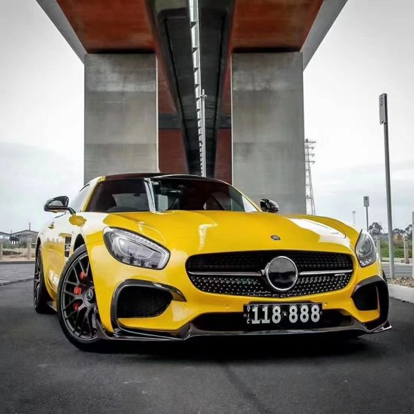 Para el Mercedes AMG GT Fibra de carbono Kit de carrocería AMG GT Fibra de carbono delantera del difundidor de labios