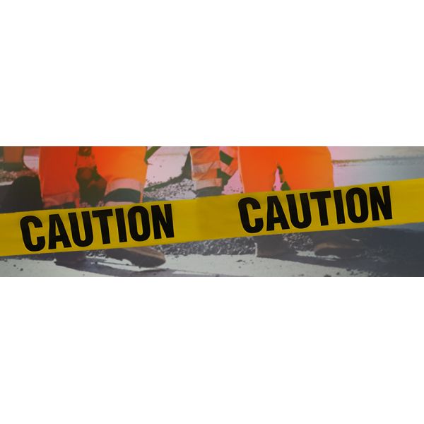 Biohazard High Visibility Tape Halloween Decoration Tape for Haunted Houses, Yard Décor, Parties | Caution