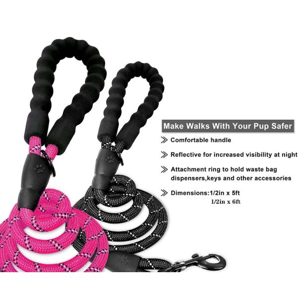 Reflective Nylon Dog Leash Acceptable OEM ODM Manufacture All-Season Market