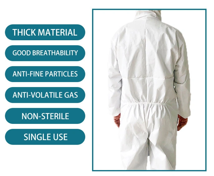 Ковералльс техники безопасности на производстве ткани Нонвовен Ковералльс ПЭ СМС ПП химические защитные