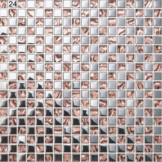 Stain-resisatnt and Stunning Glass and Metal Swimming Pool Mosaics For Project