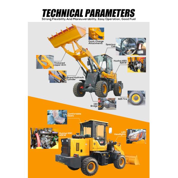 3 Ton Wheel Telescopic Front End Loader 3000 kg Mini Wheel Loader