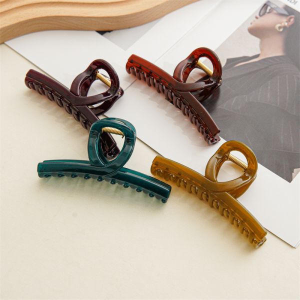 Summer cross Jelly decorations color grab clip women's premium hairpin Horsetail shark clip hair accessories