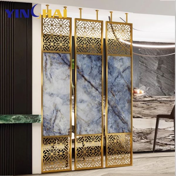 Modern Decorative Metal Room Divider Rust Resistance Customization For Home Entrance