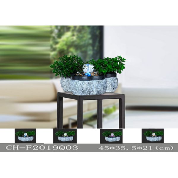 Natural Sandstone Led Pool Fountain With Colouful Lighting