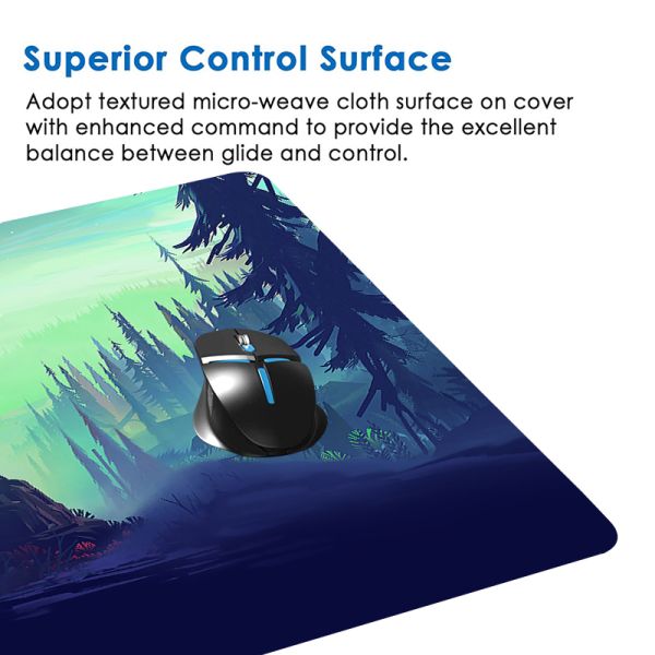 Rectangular OEM Extended XXL Primary Forest Fox Mouse Pads With Custom Logo Printed