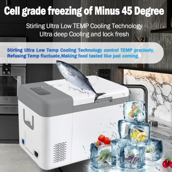 Minus 25 graus Solar Mini Desktop portátil Compacto congelador para casa e ao ar livre