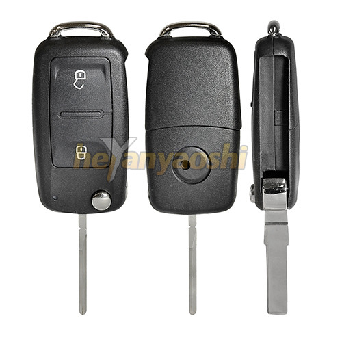 Vw 2 Buttons Smart Key Shell with Emergency Key Insert