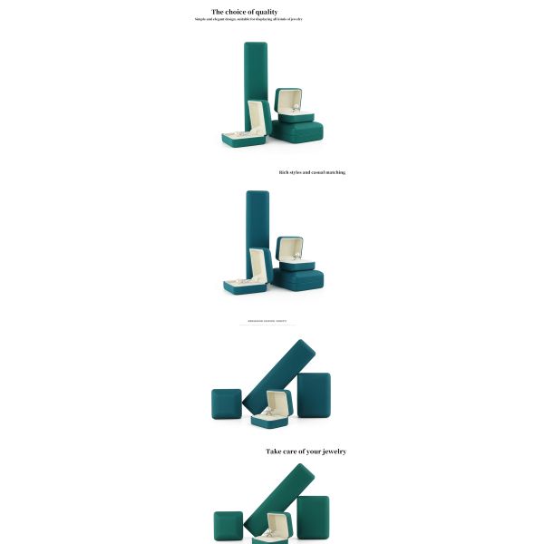 Package de bijoux Boîte à anneaux de collier en fer pour taille personnalisée Grade Hanhong Emerald