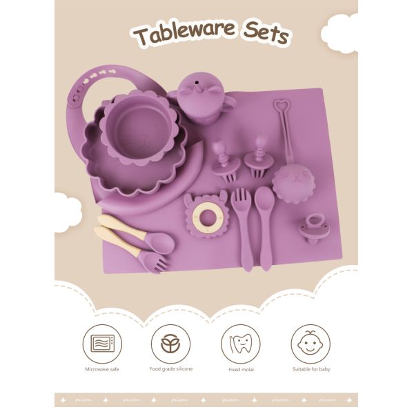 5 ПК не смещают силикон младенца питаясь установили водоустойчивое BPA свободный для детей