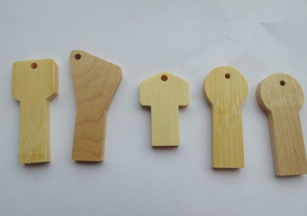 Wooden Memory Stick Drive,Wooden Key-shanped USB Flash Drive Memory Disk 2GB to32GB