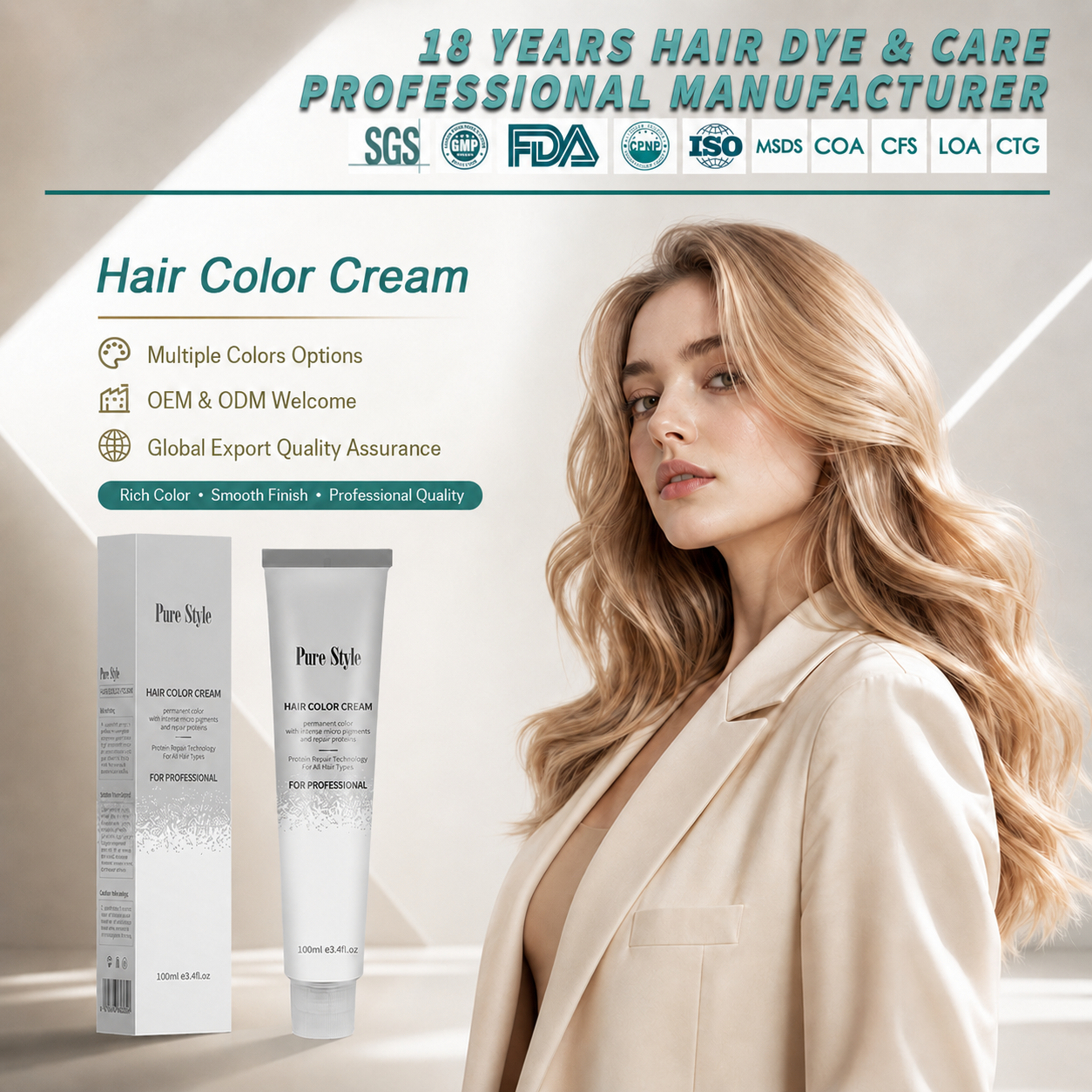 Trusted permanent Hair Color Cream Bulk Supplier Private Label Vegan Ammonia Free Hair Cream Color Middle East  OEM ODM
