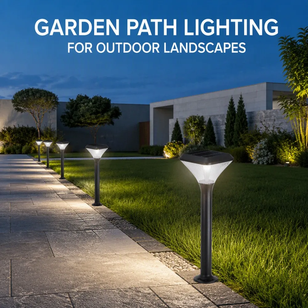 High Brightness 5W Solar Lawn Lights IP65 Rating LED Solar Pathway Lights With Auto Sensor