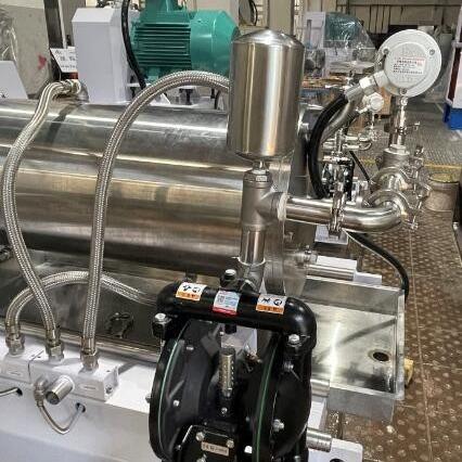50L Horizontal Bead Mill For  Pesticide SC 9Cr18MoV Steel Double Mechanical Seal