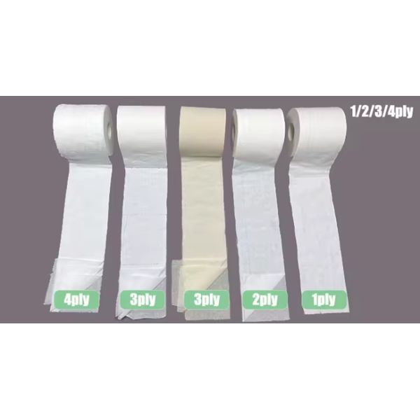 Papel de papel higiénico de 2 / 3 / 4 capas de color blanco fuerte y absorbible para el baño / hotel / hogar