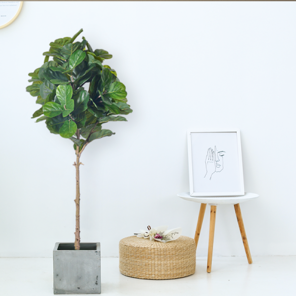 Artificial Plants Factory 160cm Silk Fake Fiddle Leaf Fig Tree For Realistic  And Office Decoration Custom Sizes Available