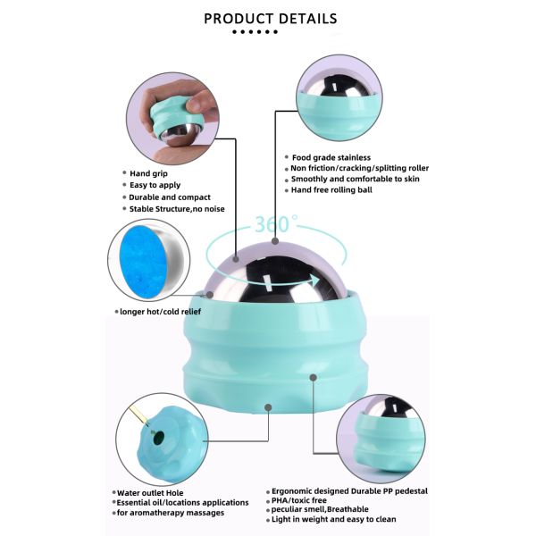 Логотип шарика ролика массажа Cryosphere фитнеса холодный подгонянный