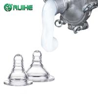 Mamelon large de biberon de cou de catégorie comestible de silicone en caoutchouc de mamelon liquide mou de biberon