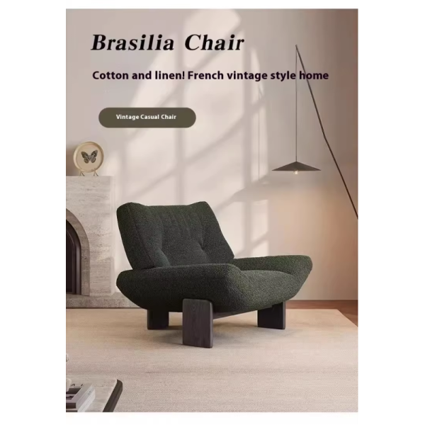 Custom Luxury Leisure Designer Chair Home Office Hotel Living Room Club Reception Negotiation Single Solid Wood Accent Chair