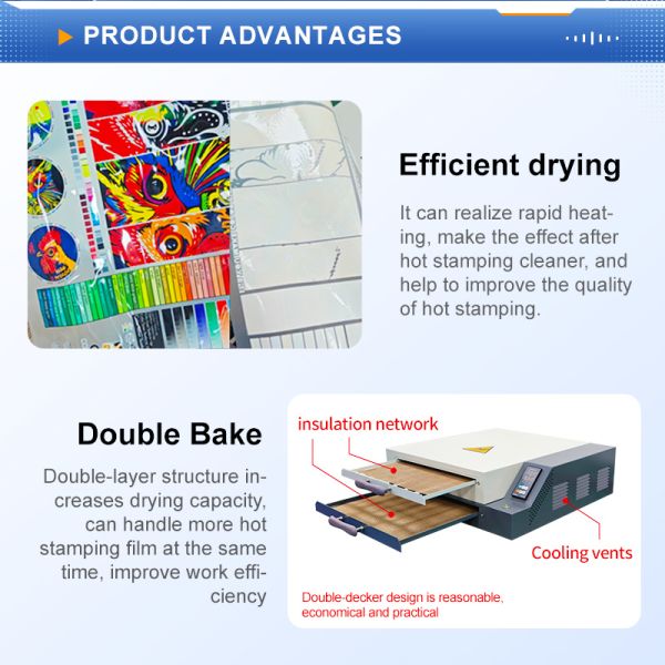 FCOLOR Best Price DTF Dryer Oven Double Layer Multifunctional Leader Curing Manufacturing New A3  Compatible Pigment