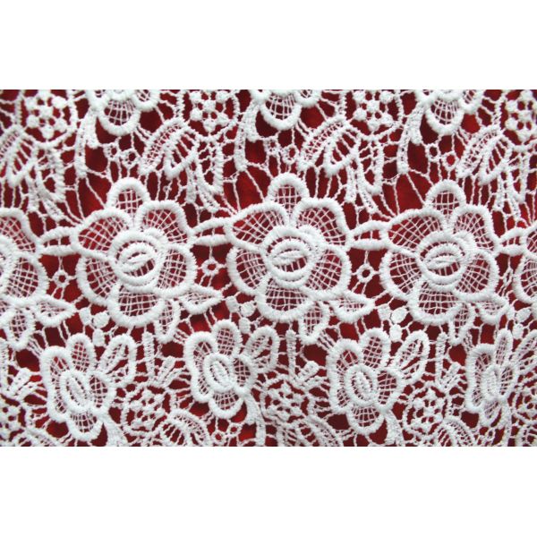 Apparel Accessories Chemical Lace Fabric  Water Soluble Embroidery  lace fabric