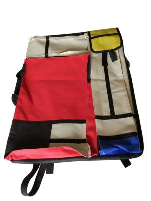 saco frente e verso à mão da gaveta 4K que costura o saco de pintura Multi-funcional azul vermelho e amarelo