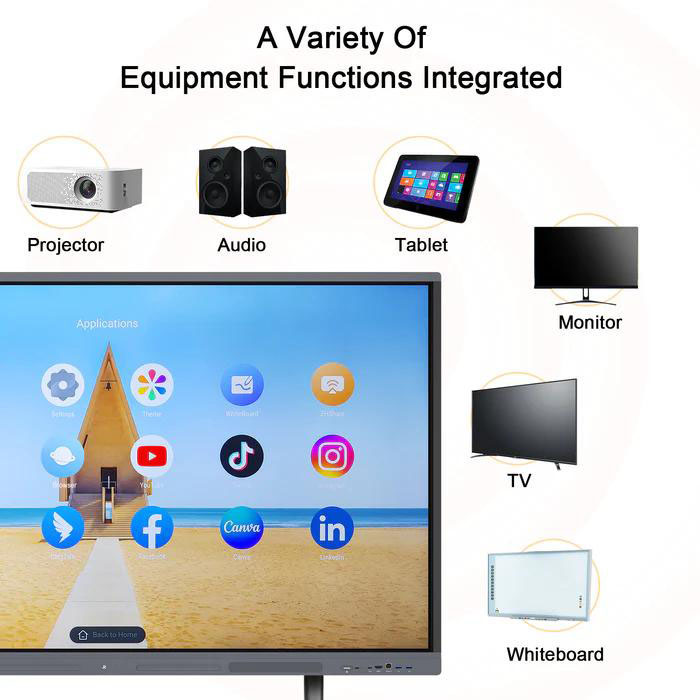 4K Flat Digital Multi Touch Интерактивная доска 86