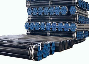 Api 5l X56 X60 X70 Round Carbon Seamless Pipe , Black Metal Tube