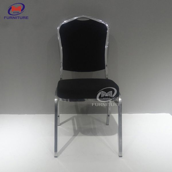 Electroplate Steel Hotel Banquet Chair Stackable for Event