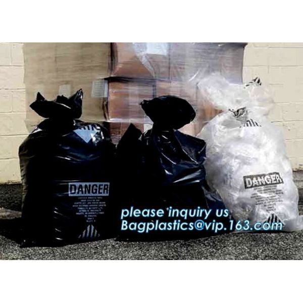PE asbestos waste bags, Disposal Plastic Bag for Construction Waste, rubbish bag for asbestos fibers, bagplastics, bagea