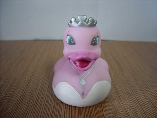 Pink Wedding Rubber Ducks Gift , Small Bride And Groom Rubber Ducks Phthalate Free