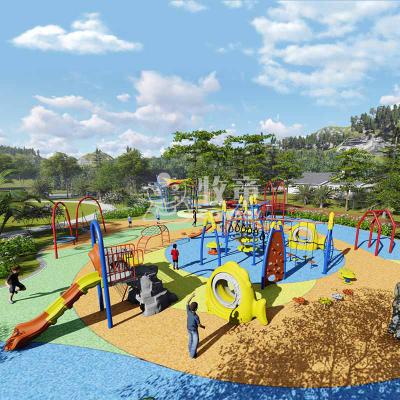 School resort hotel multi outdoor playground play system supplier from China