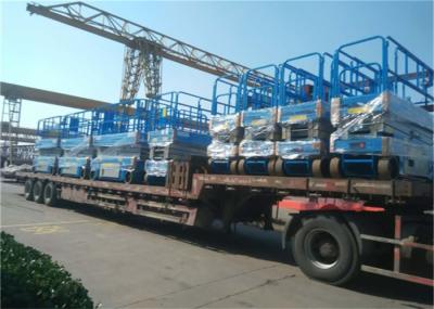 Material Ergonomic Scissor Lift Platform Heavy Duty 14m Max Height Motorized