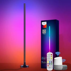 Lâmpada de canto RGB CCT 2500K-6500K, lâmpada de piso LED de canto regulável com