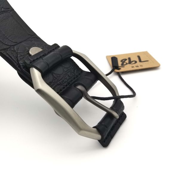 OEM Retro Style Braided Leather Belt With Metal Buckle Width 38mm