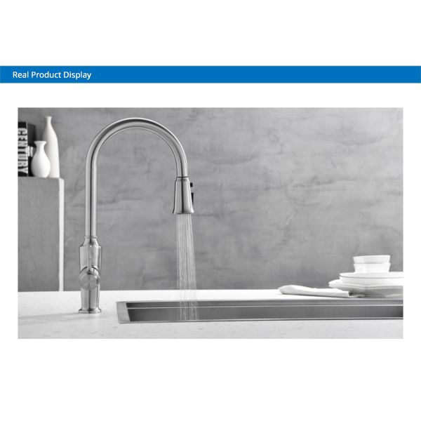 Гусиная шея кран кухни Touchless высокого свода умный вытягивает вниз кран кухни