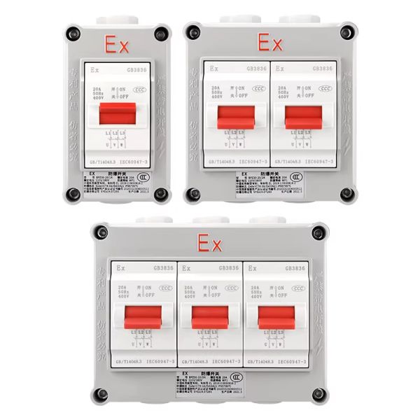 Explosion-Proof Aluminum Air Switch 220/380V 20A 1k 2k 3k IP65 Protection Switch Box