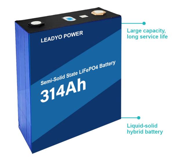 LiFePO4 Hybrid Semi Solid State 3.2V 314Ah 280Ah Lithium Priamatic Battery Cell & Pack