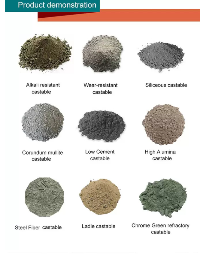 Industrial Furnace Refractory Low Cement Castable High Temp Casting Refractory Material