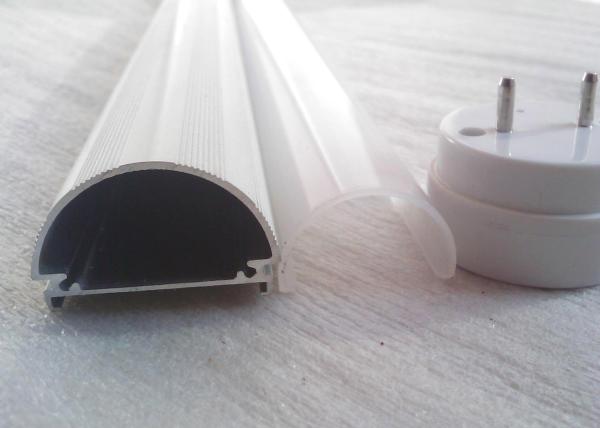 Half Round LED Strip Aluminium Extrusion Cover Bar With 6063 6061 T8 Material